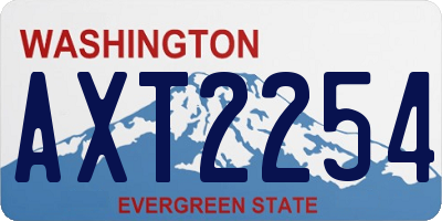 WA license plate AXT2254