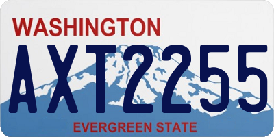 WA license plate AXT2255