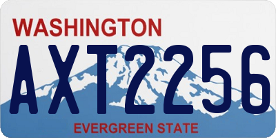 WA license plate AXT2256