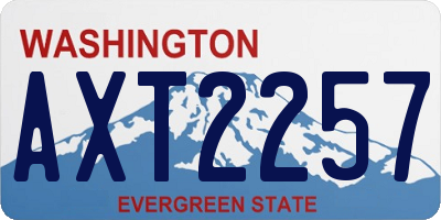 WA license plate AXT2257