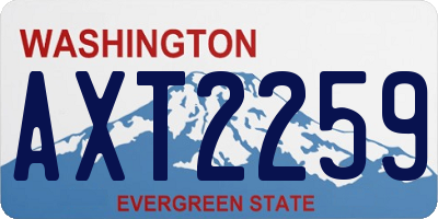 WA license plate AXT2259