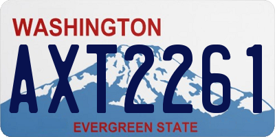 WA license plate AXT2261