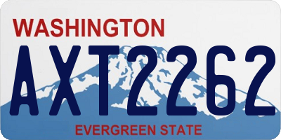 WA license plate AXT2262