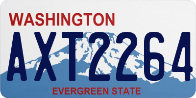 WA license plate AXT2264