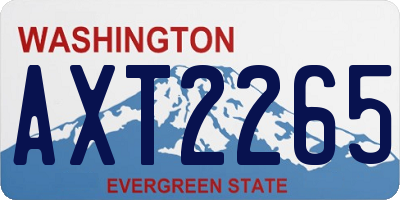WA license plate AXT2265