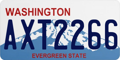 WA license plate AXT2266