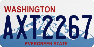 WA license plate AXT2267