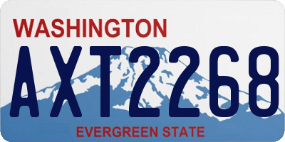 WA license plate AXT2268