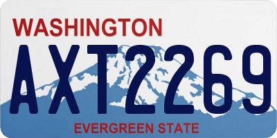 WA license plate AXT2269
