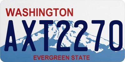 WA license plate AXT2270