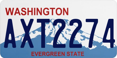 WA license plate AXT2274