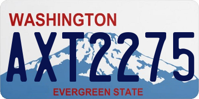 WA license plate AXT2275