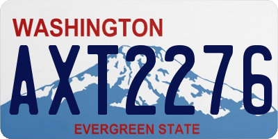 WA license plate AXT2276