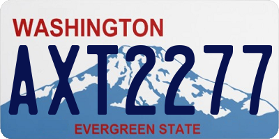 WA license plate AXT2277