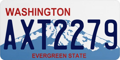 WA license plate AXT2279