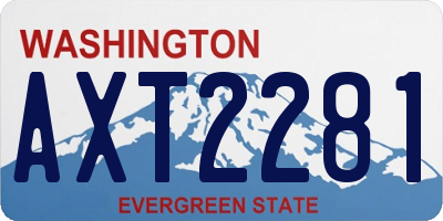WA license plate AXT2281