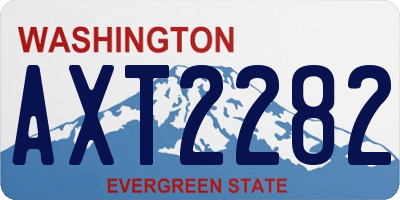 WA license plate AXT2282