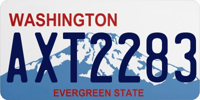 WA license plate AXT2283