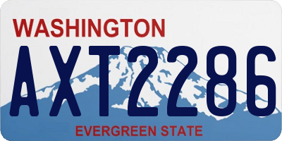WA license plate AXT2286