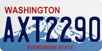 WA license plate AXT2290