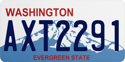 WA license plate AXT2291