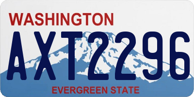 WA license plate AXT2296