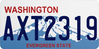 WA license plate AXT2319