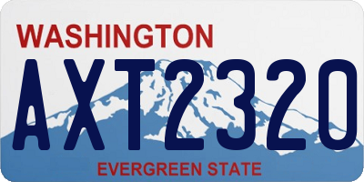 WA license plate AXT2320