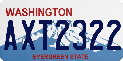 WA license plate AXT2322
