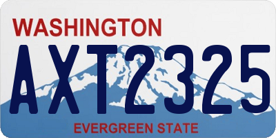 WA license plate AXT2325