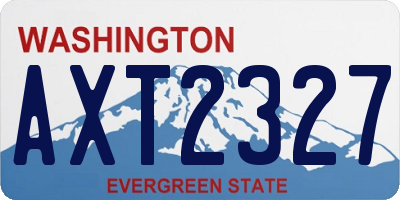 WA license plate AXT2327