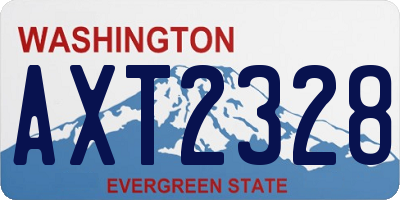 WA license plate AXT2328