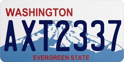 WA license plate AXT2337