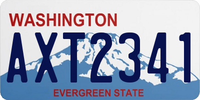 WA license plate AXT2341