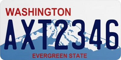 WA license plate AXT2346