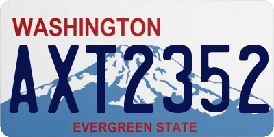 WA license plate AXT2352