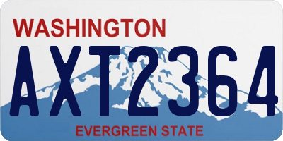 WA license plate AXT2364