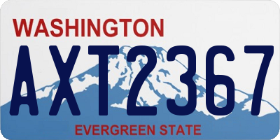 WA license plate AXT2367