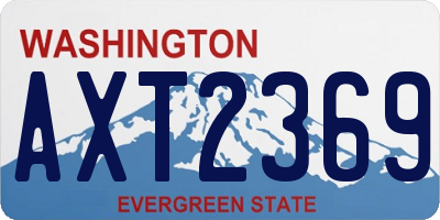 WA license plate AXT2369