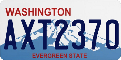 WA license plate AXT2370