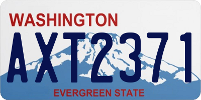 WA license plate AXT2371
