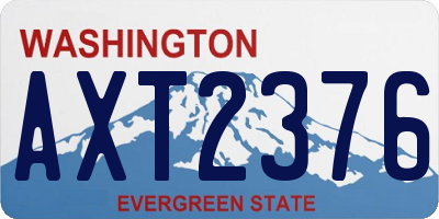WA license plate AXT2376