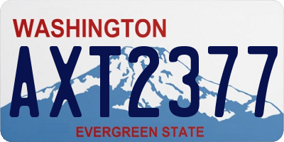 WA license plate AXT2377