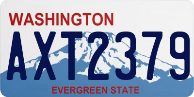 WA license plate AXT2379