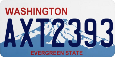 WA license plate AXT2393