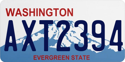 WA license plate AXT2394