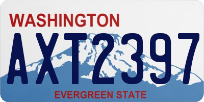 WA license plate AXT2397