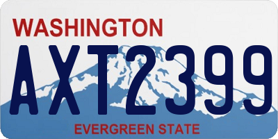 WA license plate AXT2399