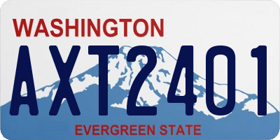 WA license plate AXT2401