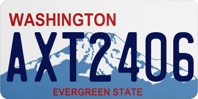 WA license plate AXT2406